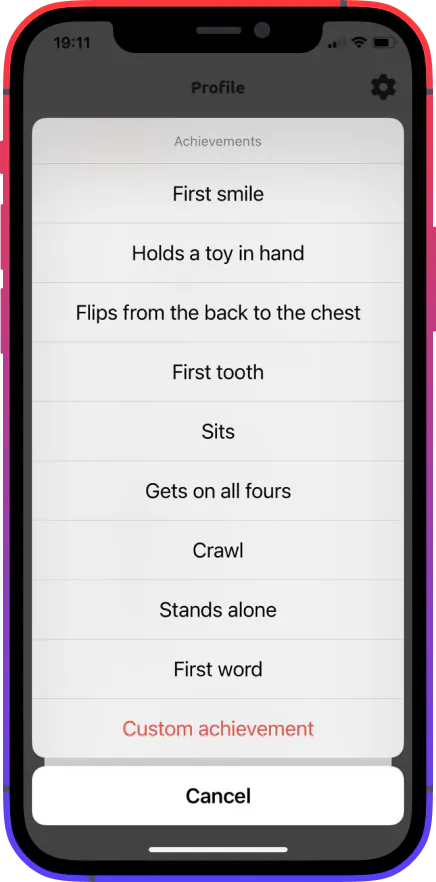 Babydayka app — baby development milestones