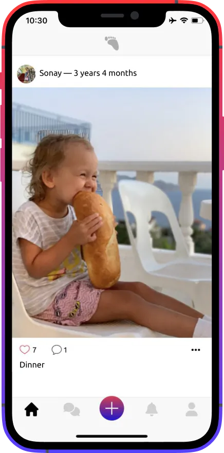 Babydayka app — family feed of baby photos and milestones