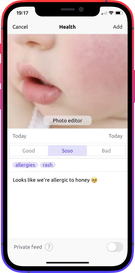 Babydayka app — health and vaccination tracking