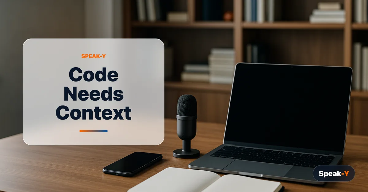 Note cover — code needs context banner